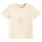 Cool Club, T-shirt dziewczęcy, beżowy