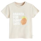 Cool Club, T-shirt dziewczęcy, beżowy