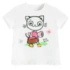 Cool Club, T-shirt dziewczęcy, biały, Kicia Kocia