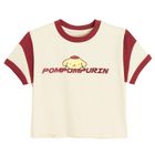 Cool Club, T-shirt dziewczęcy, crop top, beżowy, Hello Kitty and Friends