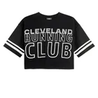 Cool Club, T-shirt dziewczęcy, crop top, czarny