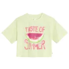 Cool Club, T-shirt dziewczęcy, crop top, zielony