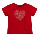 Cool Club, T-shirt dziewczęcy, czerwony, serce
