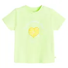 Cool Club, T-shirt dziewczęcy, limonkowy