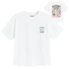 Cool Club, T-shirt dziewczęcy, oversize, biały, Minecraft