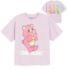 Cool Club, T-shirt dziewczęcy, oversize, fioletowy, Troskliwe Misie