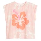 Cool Club, T-shirt dziewczęcy, oversize, różowy