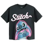 Cool Club, T-shirt dziewczęcy, oversize, szary, Lilo i Stitch