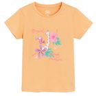 Cool Club, T-shirt dziewczęcy, pomarańczowy