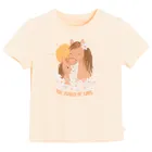 Cool Club, T-shirt dziewczęcy, pomarańczowy