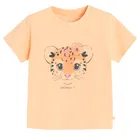 Cool Club, T-shirt dziewczęcy, pomarańczowy
