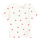 Cool Club, T-shirt dziewczęcy, prążkowany, biały