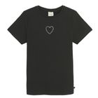 Cool Club, T-shirt dziewczęcy, prążkowany, czarny