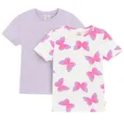 Cool Club, T-shirt dziewczęcy, prążkowany, mix, zestaw, 2 szt.