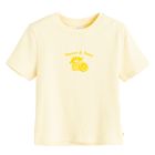 Cool Club, T-shirt dziewczęcy, prążkowany, żółty