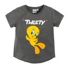 Cool Club, T-shirt dziewczęcy, szary, Looney Tunes, Tweety