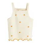 Cool Club, Top dziewczęcy, prążkowany, beżowy