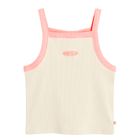 Cool Club, Top dziewczęcy, prążkowany, beżowy