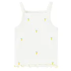 Cool Club, Top dziewczęcy, prążkowany, biały