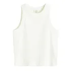 Cool Club, Top dziewczęcy, prążkowany, biały