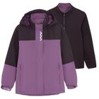 Cool Club, Wodoszczelna kurtka dziewczęca z kapturem, 3w1, Kurtka softshell, fioletowa