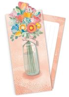 Cozywood, koperta upominkowa, Pop-Up, Kwiaty, pomarańczowy