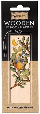 Cozywood, zakładka do książek drewniana, Czytająca sowa