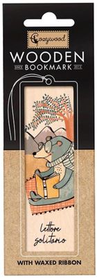 Cozywood, zakładka do książek drewniana, Czytający miś