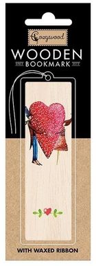 Cozywood, zakładka do książek drewniana, Para serce Ślub