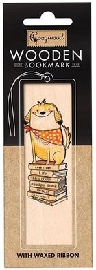 Cozywood, zakładka do książek drewniana, Pies na książkach