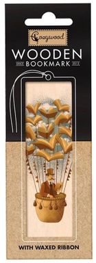 Cozywood, zakładka do książek drewniana, W, 80 dni dookoła świata Mr Fogg