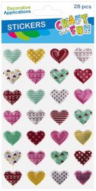 Craft With Fun, naklejki metaliczne, serce