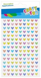 Craft With Fun, naklejki, Serca, pastelowe