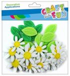 Craft With Fun, ozdoba dekoracyjna, filcowa stokrotka, samoprzylepna