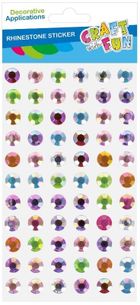 Craft With Fun, ozdoba dekoracyjna, samoprzylepne kryształki, 10 mm, 11 szt.