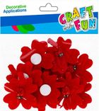 Craft With Fun, ozdoba filcowa samoprzylepna, biedronka, 12 szt.