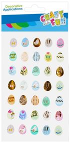 Craft With Fun, ozdobne naklejki, metaliczne, pisanki