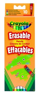 Crayola, kredki ołówkowe ścieralne, 10 szt.