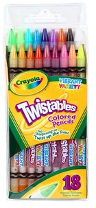 Crayola, kredki ołówkowe wykręcane, Twistables, 18 szt.