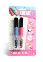 Create it!, Nail Art Pens, 3w1, zestaw do ozdabiania paznokci