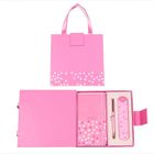 Cresco, długopis + notes premium w pudełku, różowy