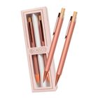 Cresco, Dyplomat, długopis + ołówek w pudełku, różowy