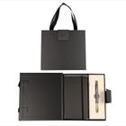 Cresco, Elegant, długopis + notes premium w pudełku, grafitowo-złoty