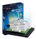 Cubic Fun, Biały Dom, puzzle 3D Led, 56 elementy