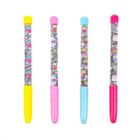 Cubie Squad, długopis z płynnym brokatem