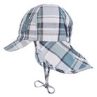 Czapka chłopięca safari, wiązana, niebieska, Döll