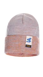 Czapka chłopięca, szaro-pomarańczowa, Ambra