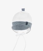 Czapka chłopięca, wiązana, biała, Iltom