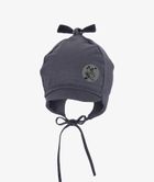 Czapka chłopięca, wiązana, grafitowa, Iltom