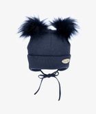 Czapka chłopięca, wiązana, granatowa, Iltom